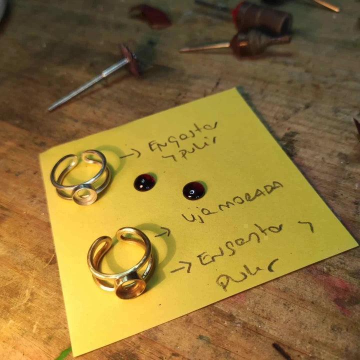 Anillo Doble Hilo Granate - Sophie's in Jupiter