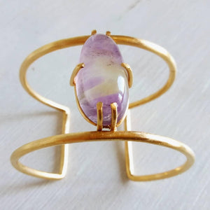 Brazalete de Hilo Doble con Ametrino de Bolivia - Sophie's in Jupiter