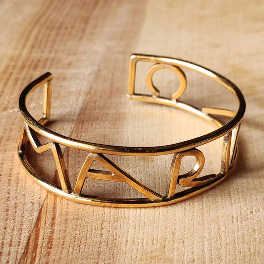 Brazalete Nombre Geométrico Personalizable